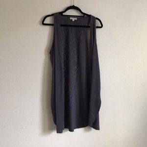 Love on a Hanger Suede Vest Kimono- Size L